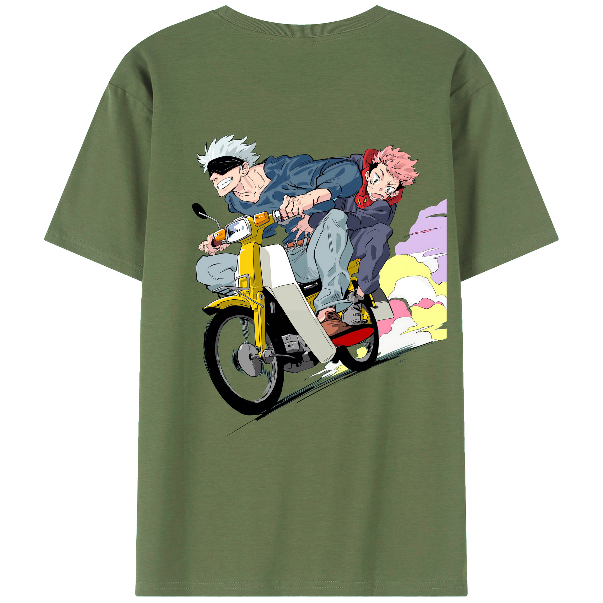（画像用） 呪術廻戦 Jujutsu Kaisen 綿100％ メンズ半袖Tシャツ（バックプリント） 通気性